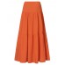 Casual Loose High Waist Pleating Side Zipper Long Skirts For Women